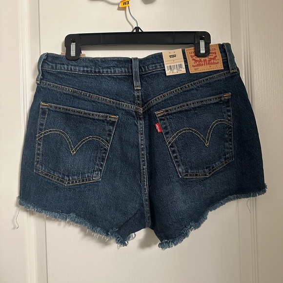 Levi's Women's Blue Denim Shorts - Picture 2 of 5
